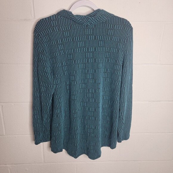 Habitat Clothes To Live In Cowl Neck Tunic Long Sleeve Textured Knit Large Artsy - Picture 2 of 6